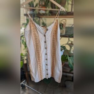 Rip Curl Cream and Tan Strappy Dress